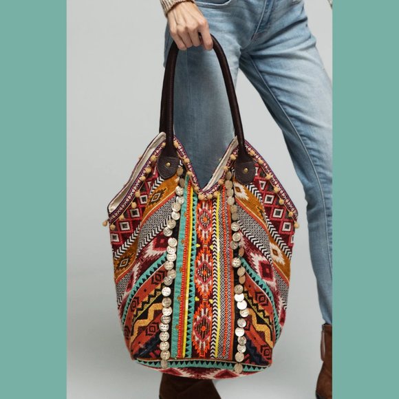 Handmade Patchwork Multi Pattern Boho Bag - Picture 4 of 6